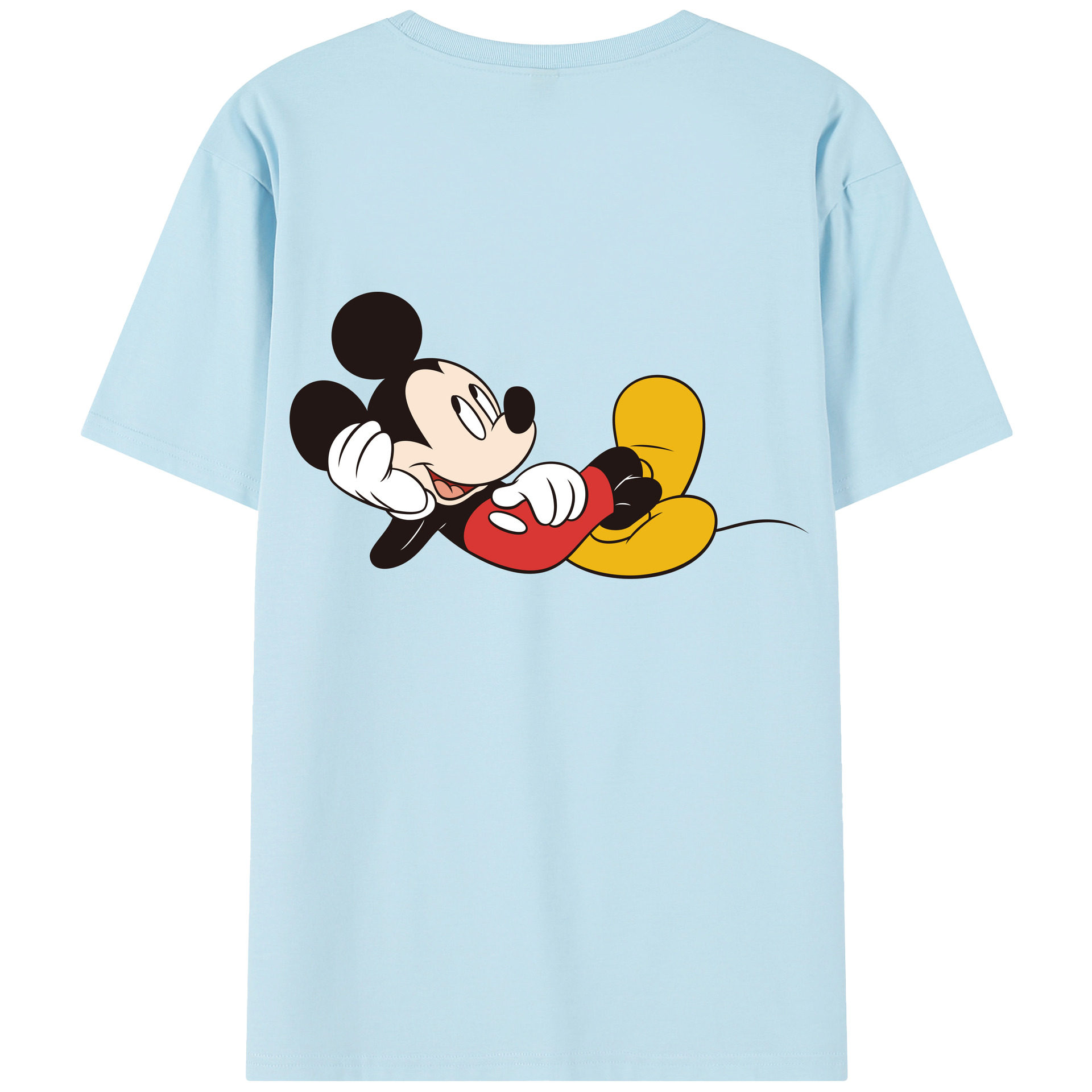 （画像用） ミッキーマウス Mickey Mouse 綿100％半袖Tシャツ（背面プリント）